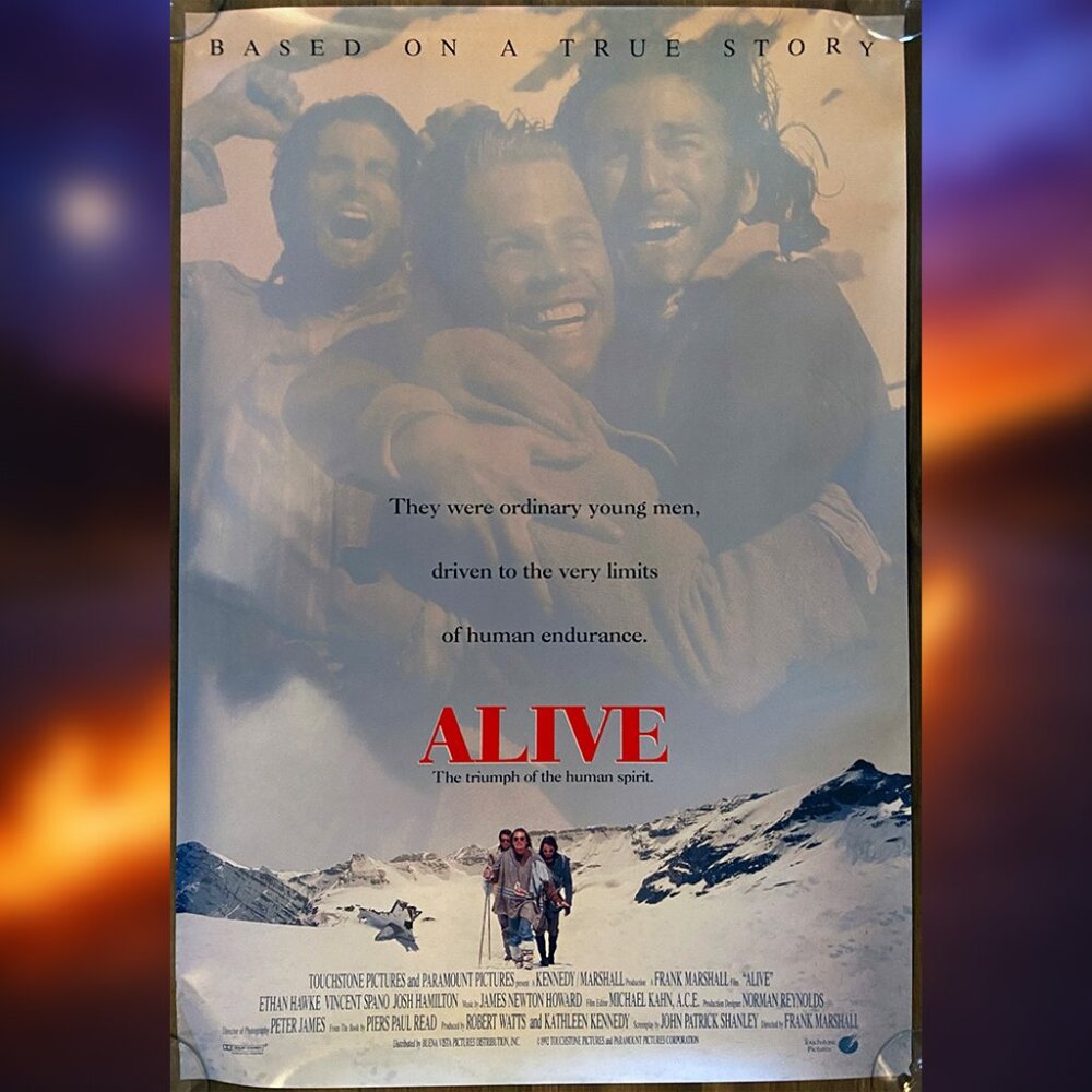 ALIVE (1993) - ORIGINAL DOUBLE SIDED MOVIE POSTER